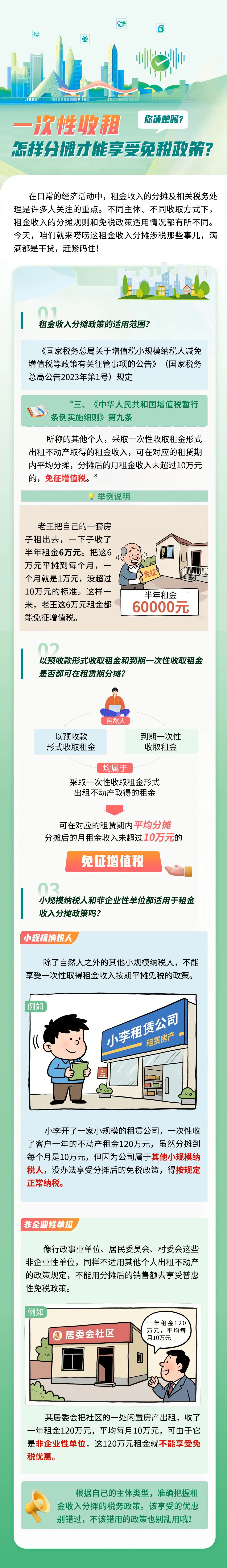 一次性收租怎樣分攤才能享受免稅政策